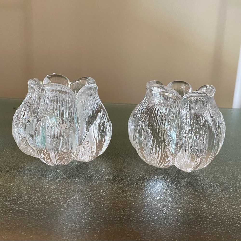 Kosta Boda Rosebud Votive Holders